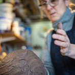 Patricia Shone in her studio 2018